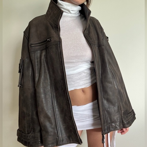 We the Free People Skyline Leather Jacket Size M - Picture 2 of 13